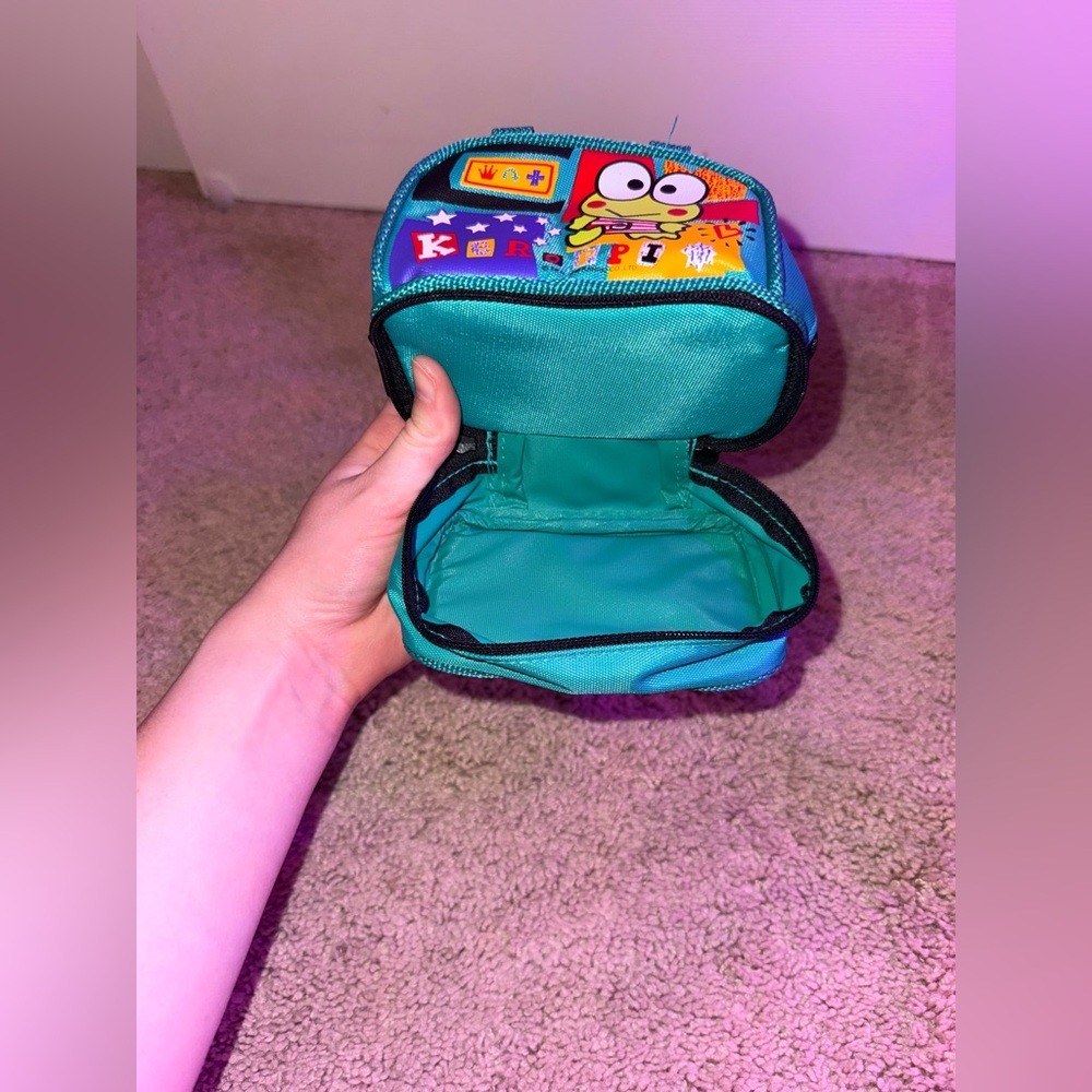 Sanrio Keroppi nylon bag, vintage from 1996.
